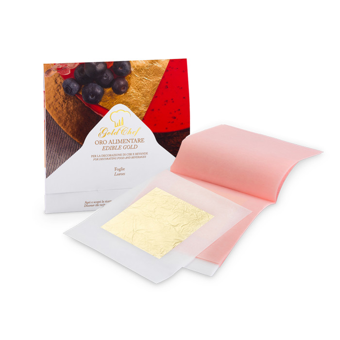 Goldchef 24 Ayar Yenilebilir Altın Yaprak 5x5cm 5 Sayfa Sertifikalı